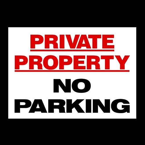 Private Property No Parking Plastic Sign with 4 Pre-Drilled Holes - Private Property Parking Clamping Disabled Driveway Do not block (MISC40)