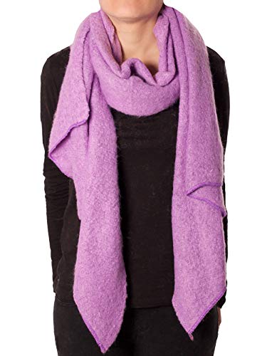Eitex Damen offener kuscheliger Schal XXL Schal sanftes Material Viskose und Wolle Gemisch warm Stola (lila)