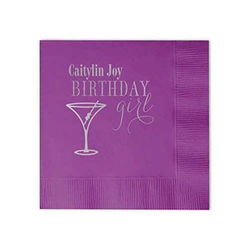 Personalized Birthday Cocktail Napkins, Birthday Girl
