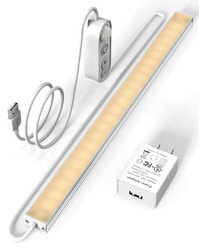 Image of ASOKO Motion Sensor Dimmable Led Under Cabinet Light 12 inch Plug in Warm White