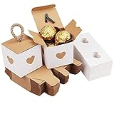 Cantidad: Obtendrá 50 cajas de papel kraft marrón, que son suficientes para el uso diario y el uso en fiestas, y hay cantidades suficientes para empacar para amigos o familiares.