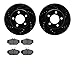 Dynamic Friction Company Front Brake Rotors-Drilled and Slotted-Black with 5000 Advanced Brake Pads 8502-54005