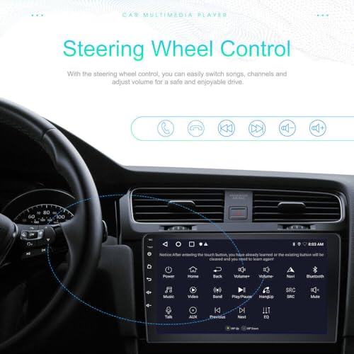 Tela sensível ao toque de 10 polegadas Android 13 rádio estéreo para carro CarPlay Android Auto para