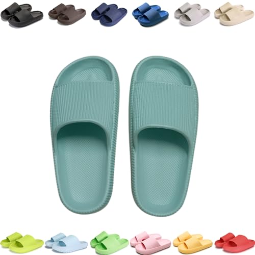 Giltpeak Pummy Original Cozy Slides Superzachte wolkenslippers voor dames, kinderen en volwassenen, turquoise, 42/43 EU