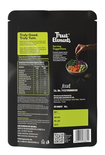 Image of True Elements Pumpkin Seeds 100g - AAA Grade | Pumpkin Seeds for Eating | Immunity Booster and Fiber Rich