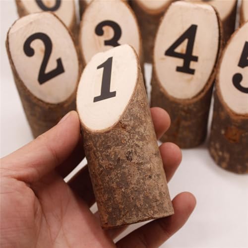 Support réutilisable en mini souches en bois rustiques pour plans de table de fête