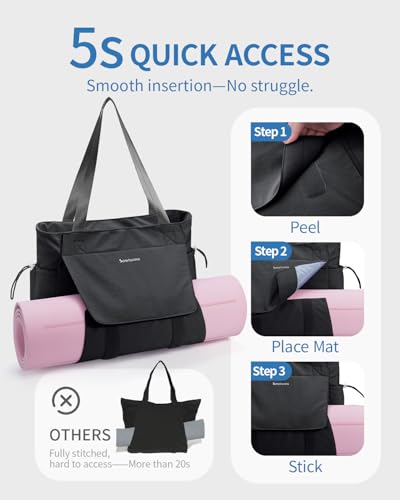 image for sportsnew Yoga Mat Bag Tote Yoga Gym Bags For Women Men with Waterproo
