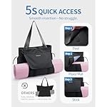 sportsnew Yoga Mat Bag Tote Yoga Gym Bags For Women Men with Waterproof Wet Pocket & Hook-and-loop, Quick Access Storage Yoga Mat Bag Carrier - Image 2