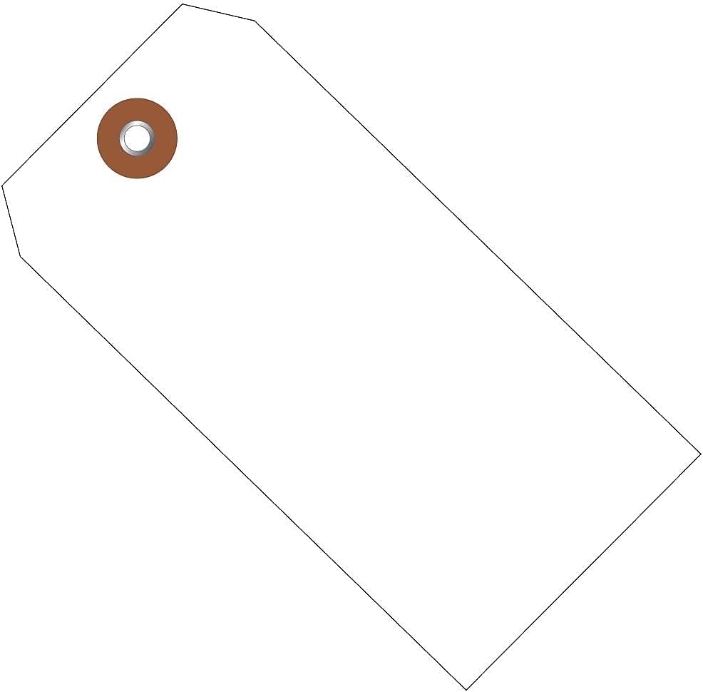 6-1/4"x3-1/8 Plastic Shipping Tag, White, 100 Pack