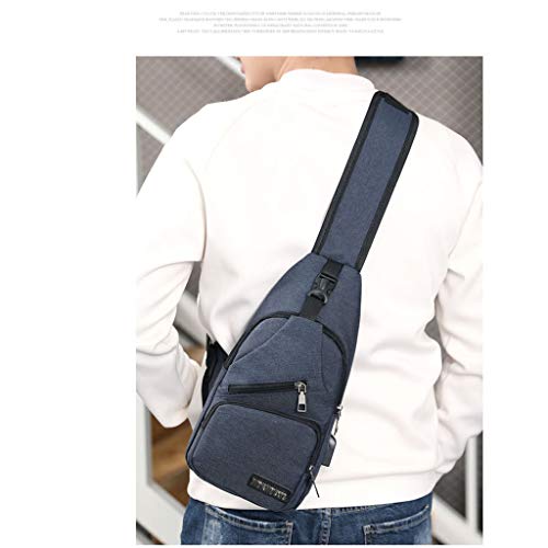 gazechimp Homens Da Moda Sling Chest Bag Outdoor Travel - Azul escuro