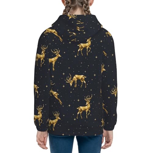 Christmas Deers Kids Pullover Hoodies Boys Sweatshirts Girls Athletic Clothes with Pocket4