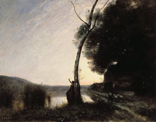 Pintura La stella della sera Corot para decorar oficina elegante