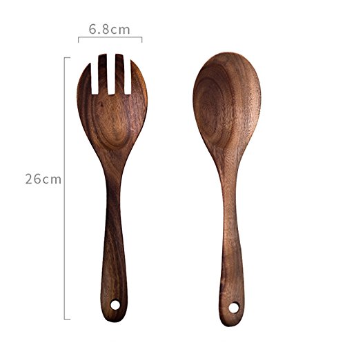 Set Di 3 Spatole In Legno Biologico Per Cucina - Manico Lungo, Antiaderenti E Legno Naturale