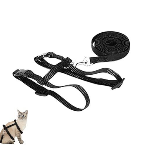 KYLOS Set Di Pettorina E Guinzaglio Per Gatti, Gilet Per Gatti Con Guinzaglio, Imbracatura Per Gatti E Gatti, Antifuga,Regolabile,Pettorina Leggera E Morbida Per Animali Domestici,Per Viaggi E Passegg