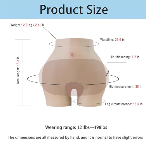 Image of Silicone Panties Buttock Hips Silicone Panty Hip Enhancer Crossdresser Fake Butt Pants For Transgender Drag Queen