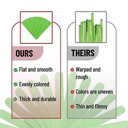 Mr. Pen- Craft Sticks, 200 Pack, 4.5 Inch, Green Popsicle Stick, Popsicle Sticks For Crafts, Wood Sticks, Sticks For Crafting, Wax Sticks, Popsicle Stick Crafts For Kids, Wooden Sticks For Crafts #TOP4