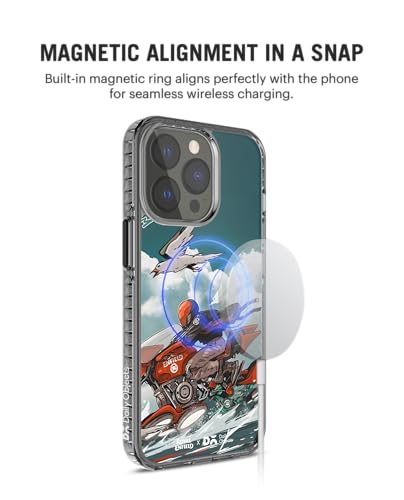Image of DailyObjects Freedom Life Freedom Ride Stride 2.0 Magnetic Case Cover Compatible with iPhone 14 Pro Max | Wireless Charging Slim Back Cover | 2 Layer Edge Protection & Shockproof