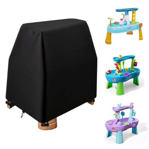 Kids Water Table cover suitable for Rain Showers Splash Pond Water Table (Black 41Lx25Wx33H)