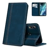 AKABEILA Handyhülle für Asus Zenfone Max Pro (M2) Hülle PU Leder Schutzhülle Klapphülle Flip Hülle Brieftasche Hülle Stoßfest mit RFID Schutz [Kartenfach] [Standfunktion] [Magnet]