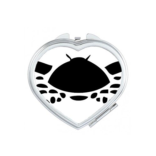 Miroir de poche Cancer zodiaque silhouette design coeur mignon pour retouches