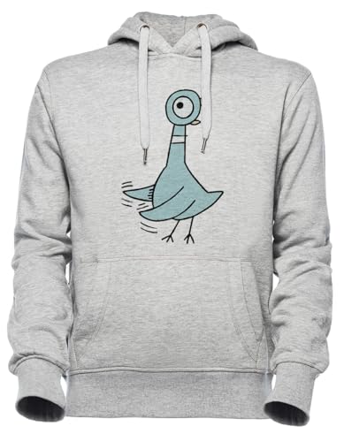 Sweat à capuche gris unisexe avec motif pigeon imprimé pour homme et femme