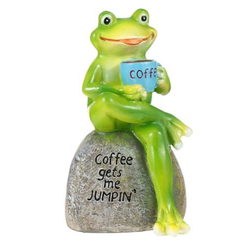 Yardwe Harz Frosch Ornament Schreibtischdekor Gartenfigur Für Innen Und...