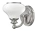 Hinkley Ainsley Collection Restoration One Light Bathroom Vanity Fixture, Brushed Nickel