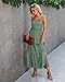 Dokuritu Womens Dresses Beach Crochet Lace Maxi Dress Wedding Guest Bridesmaid Summer Spaghetti Strap Long Green Dresses for Women 2024(SproutGreen,M)