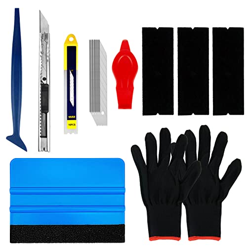 Car Wrapping Vinyl Kit Window Tint Film Application Tools with Edge Trimming Squeegee 9mm Knife Felt Squeegee