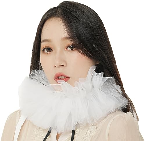 KOGOGO Victorian Ruff Collar Clown Neck Ruffle