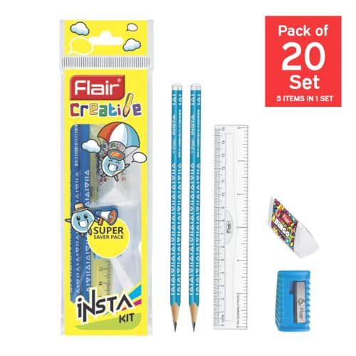 Image of Flair Creative Series Insta Smart Kit | Combination Smart Kit for Your Creative Need | Attractive Stationery Kit | Stationery Kit Ideal for Gifting | Pack of 20