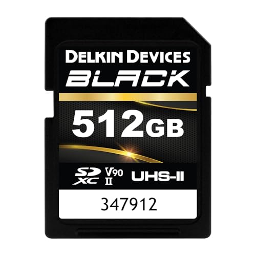 Delkin Devices Black 512GB SDXC UHS-II V90 SD Memory Card