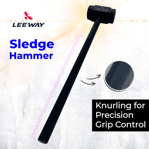 Image of LEEWAY 12 Kg Sledge Hammer for Strength Training, Gym Hammer, ClubBell, MaceBell for Full Body, Shoulder, Grip and Forearm Workout, Stretching Exercise Sledgehammer (Hammer, 12 kg)
