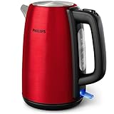 philips hd9350/90 daily collection wasserkocher edelstahl/schwarz (2200 watt) Praktisch zu verstauen: das Band wird um den Boden gewickelt