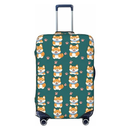 Luggage Cover Protector - Cute Puppy Paw Print Suitcase Covers for Luggage Fit 22-24 Inch Suitcase