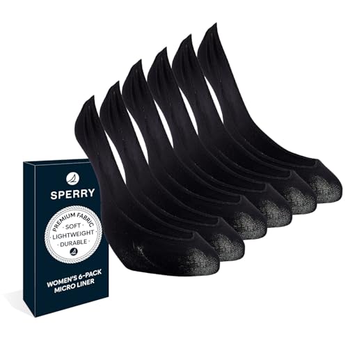 Sperry Women's Microfiber No Show Socks-3 Pair Pack-Lightweight Casual Micro Liners