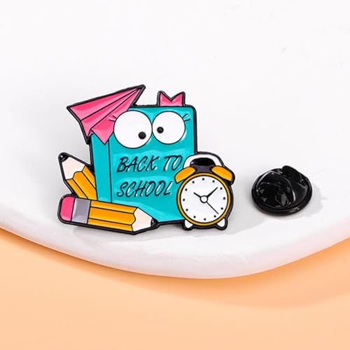 Image of Back to School Pins for Student Teacher Pins Bulk Back to School Gifts for Students Cute Back to School Brooches Enamel Lapel Pins for Backpack Clothes Teacher Brooch Pin Back to School Accessories-4