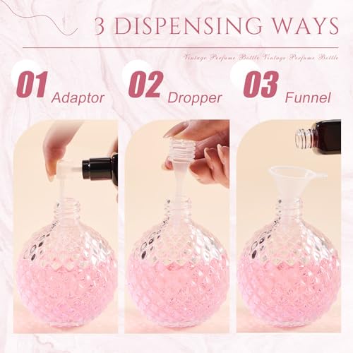 Atomiseur de parfum en verre avec 3 types de distributeurs interchangeables de 100 ml - 5