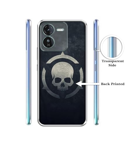 Image of Skull Pattern Print Design Printed Silicon Soft TPU Back Case Cover for iQOO Z9 5G, Multicolor