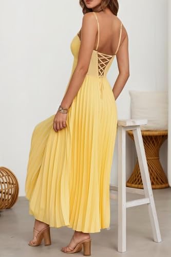 Women's Pleated Satin Bridesmaid Dresses for Wedding Guest V-Neck Pleates Long Formal Evening Dress2