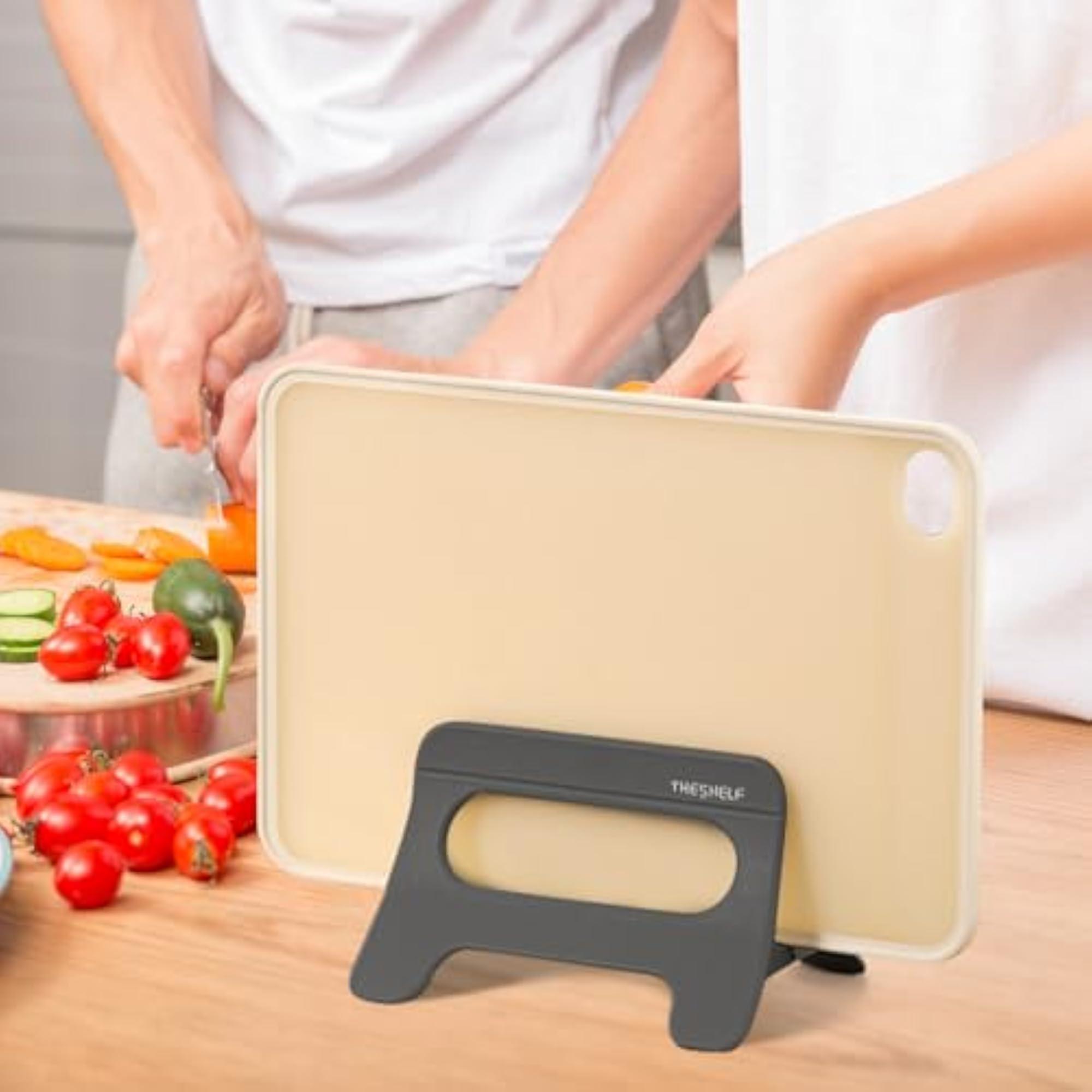2Pcs Cutting Board Holder, Automatic Width Adjustment