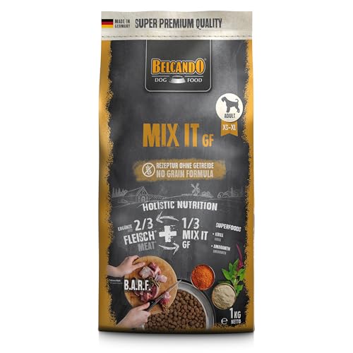 Belcando Mix It GF [1 kg] Ergänzungsfutter | Trockenfutter für Hunde zur Ergänzung bei Fleischfütterung & Barf | Ergänzungsfutter für Hunde