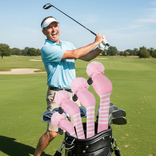 Housse de tête de golf tricotée main avec pompon : protection élégante Scott Edward - 2