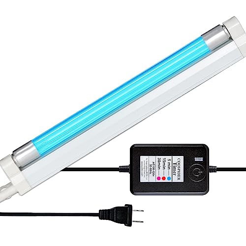 Coospider 6W UV Light Ozone Free,253.7nm Sanitizer Lamp with 3 Time Gear, UVC Lamp for Shoes/Closet/Cabinet/Bathroom 110V CTUV-6