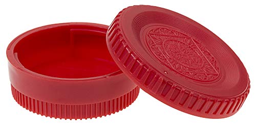 Fotodiox Designer Camera Body & Rear Lens Cap Set Compatible with All Nikon/Nikkor F Cameras & Lenses - Red