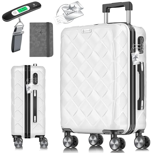 KESSER® Valise de voyage - Bagage à main rigide en ABS - Avec serrure à combinaison, pèse-bagage et portefeuille à roulettes 360° - Valise à roulettes...