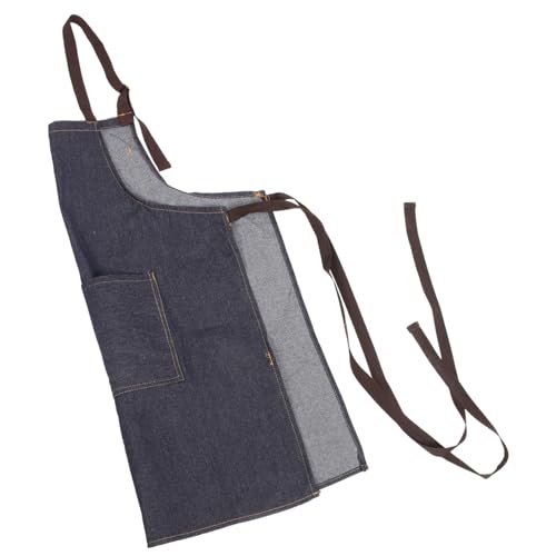SHOWERORO 1pc Waterproof Apron Grade Chef Apron Bbq Apron Halter Neck Apron Lab Work Apron Grilling Apron Adjustable Bib Apron Dishwasher Apron Barbecue Aprons Apron with Pocket Blue