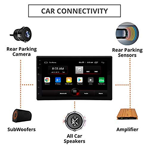 Image of Auto Snap 9 Inch Full HD 1080 Touch Screen Double Din Player Android 12 Gorilla Glass IPS Display Car Stereo with GPS /Wi-Fi /Navigation /Mirror Link Compatible for Corolla 2017