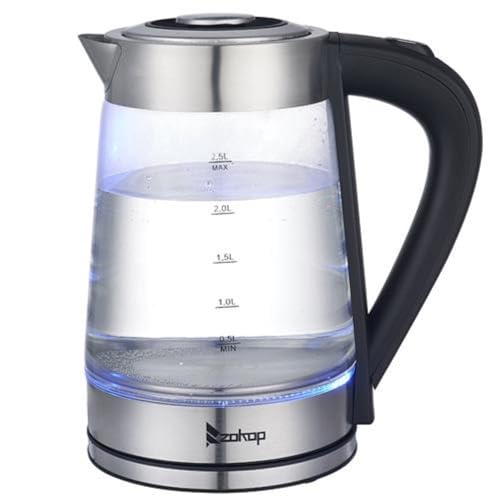 Hervidor Eléctrico 2.5L 110V Acero Inoxidable Negro miniatura 4