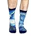 Good Luck Sock Men's The Starry Night Socks, Adult, Shoe Size 8-13